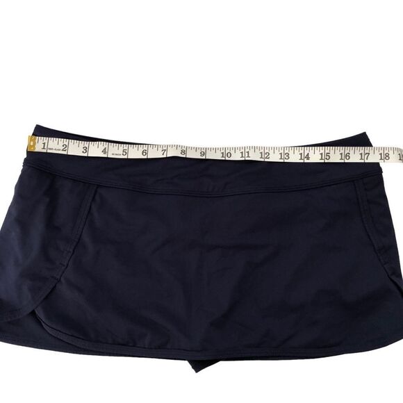 Athleta Tidal Swim Skirt Navy Blue Medi Size Large - Picture 11 of 13